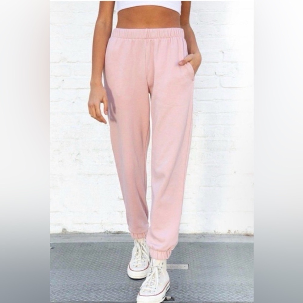 John Galt Brandy Melville Light Pink Jogger Sweatpants O/S